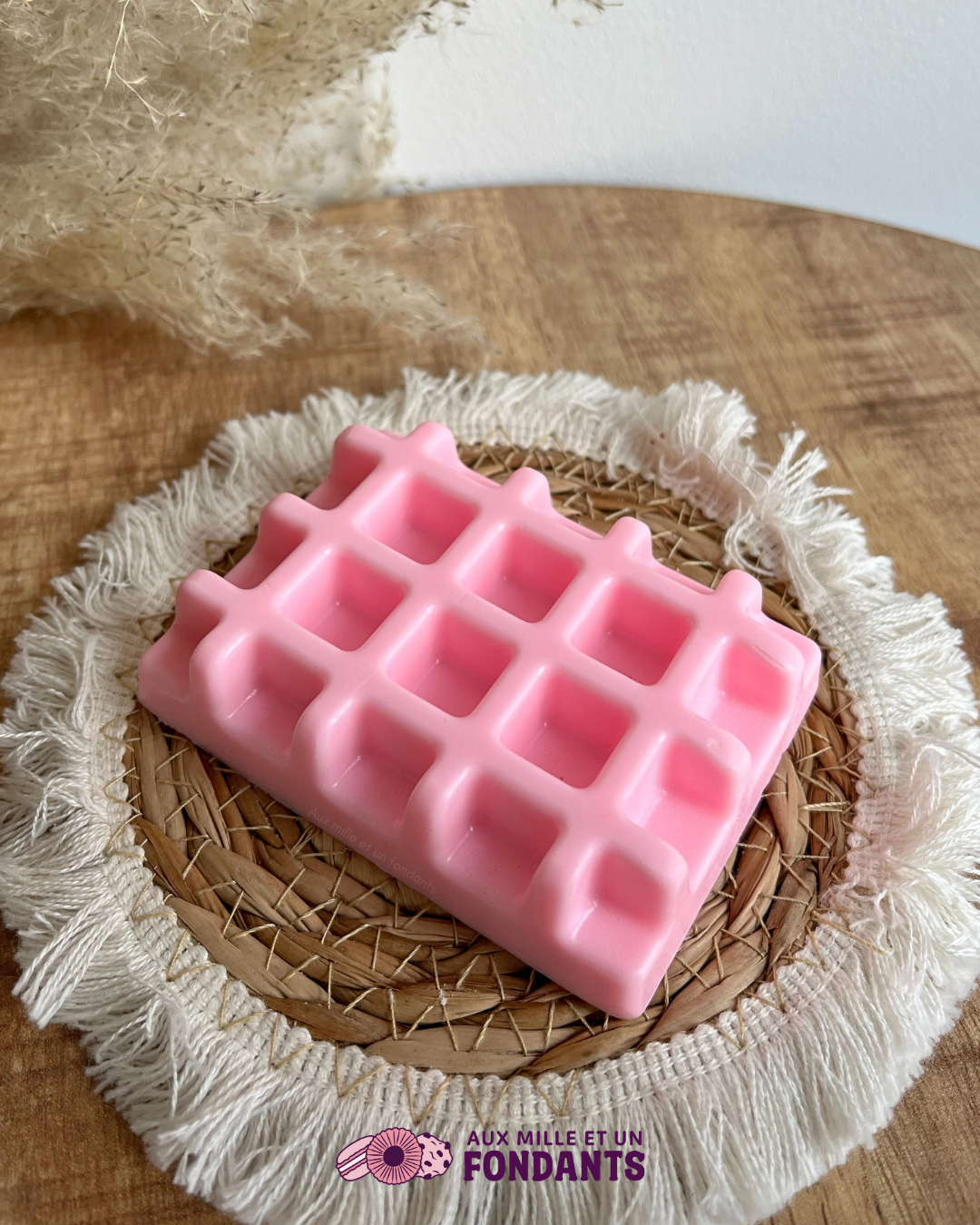 Savon gaufre "pomme d'amour"