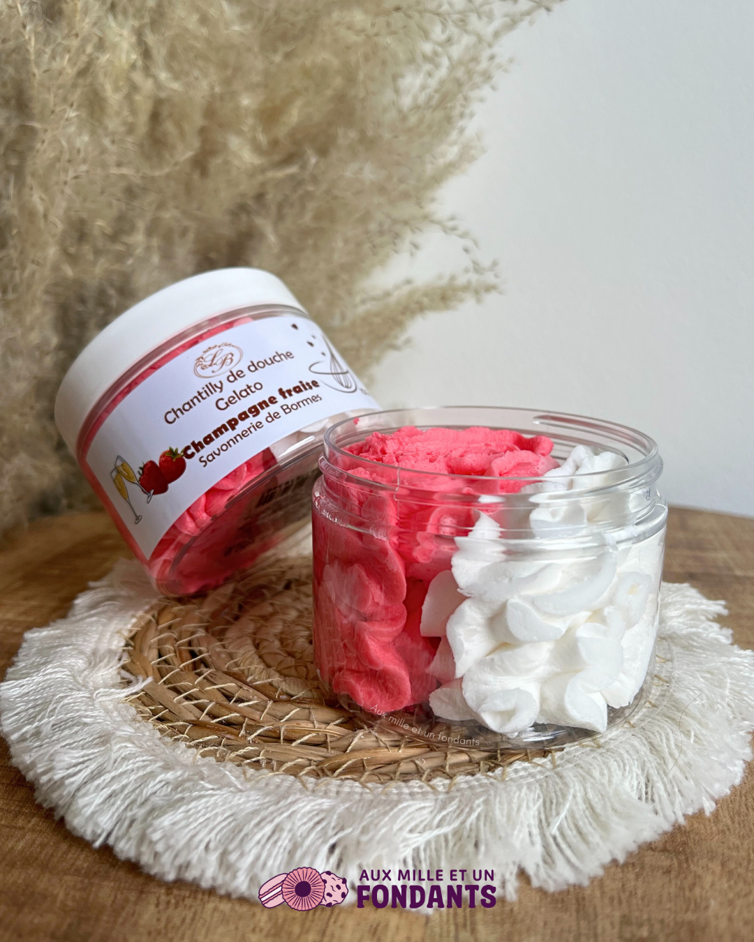 Chantilly de douche "Champagne fraise"