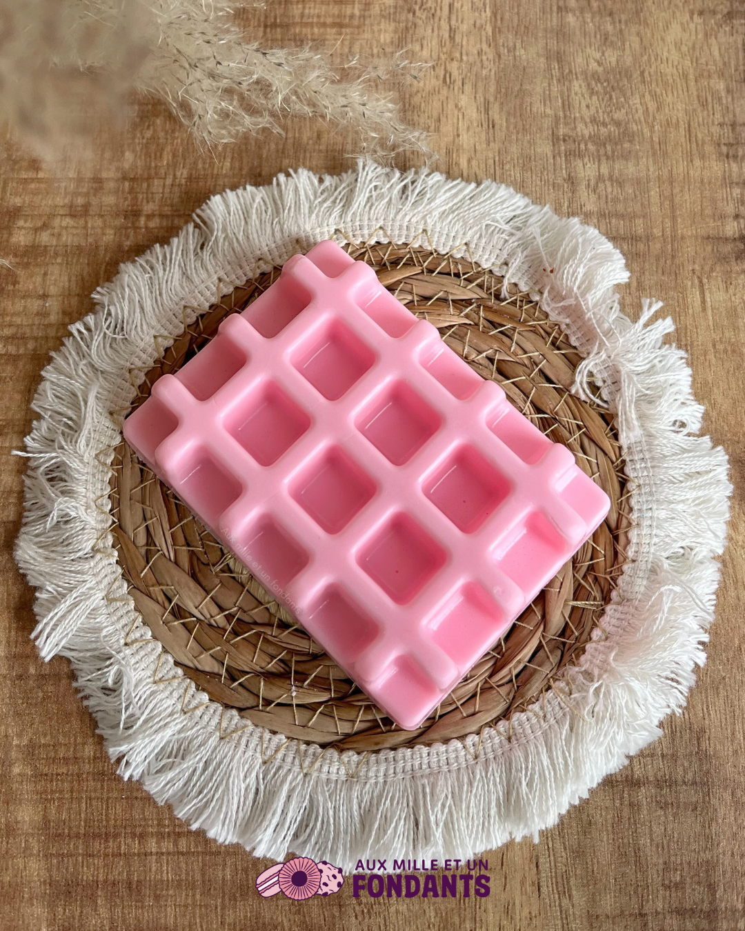 Savon gaufre "pomme d'amour"