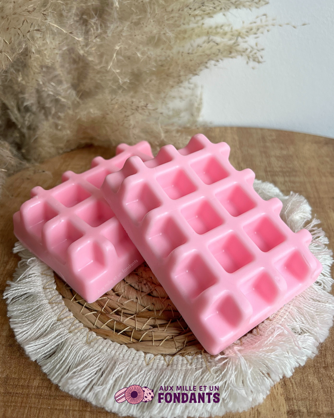 Savon gaufre "pomme d'amour"