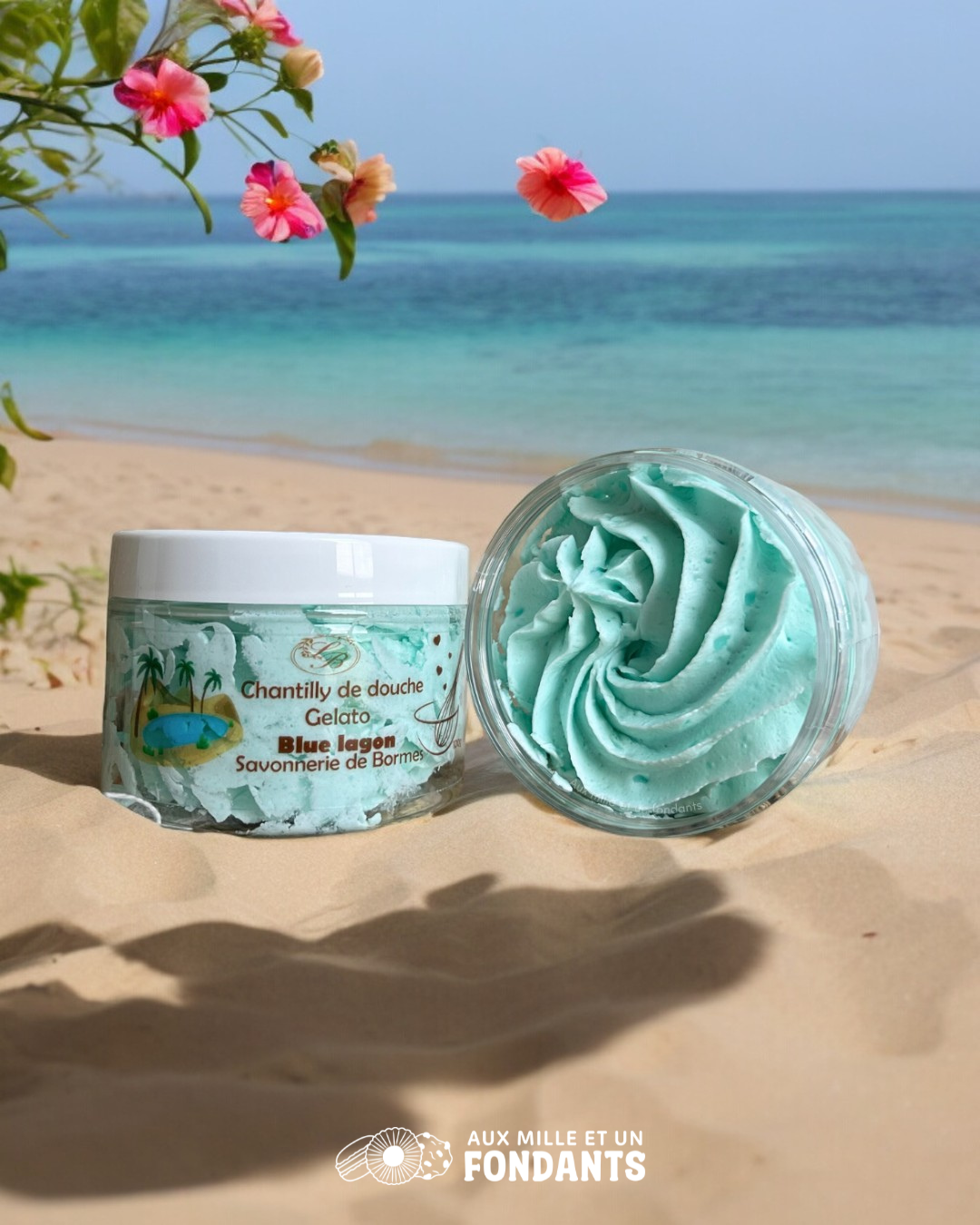 Chantilly de douche "Blue lagoon"